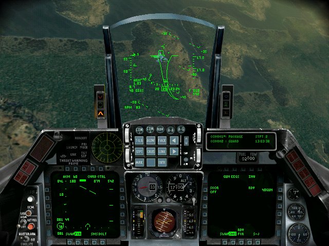 F-16C Cockpit in the Microprose Falcon4.0 (81KB)